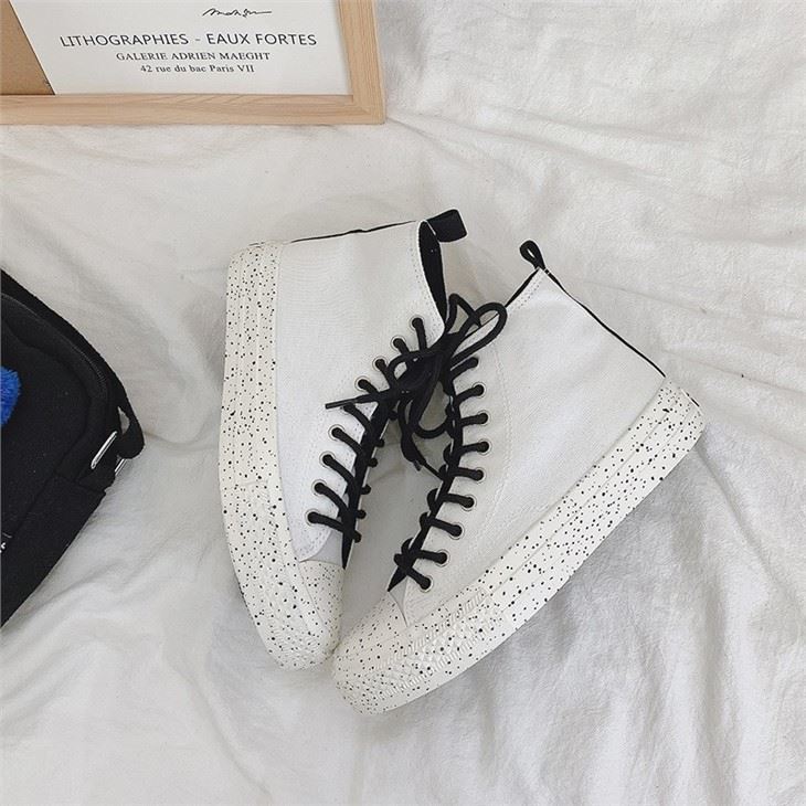 white canvas shoes